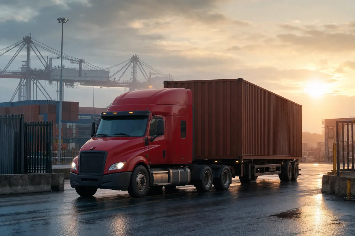 Drayage and Port Pickup operations at the Linden facility